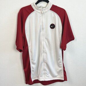 Vintage Nike Basketball Shirt Jersey Mens Medium White Red 90s Embroidered